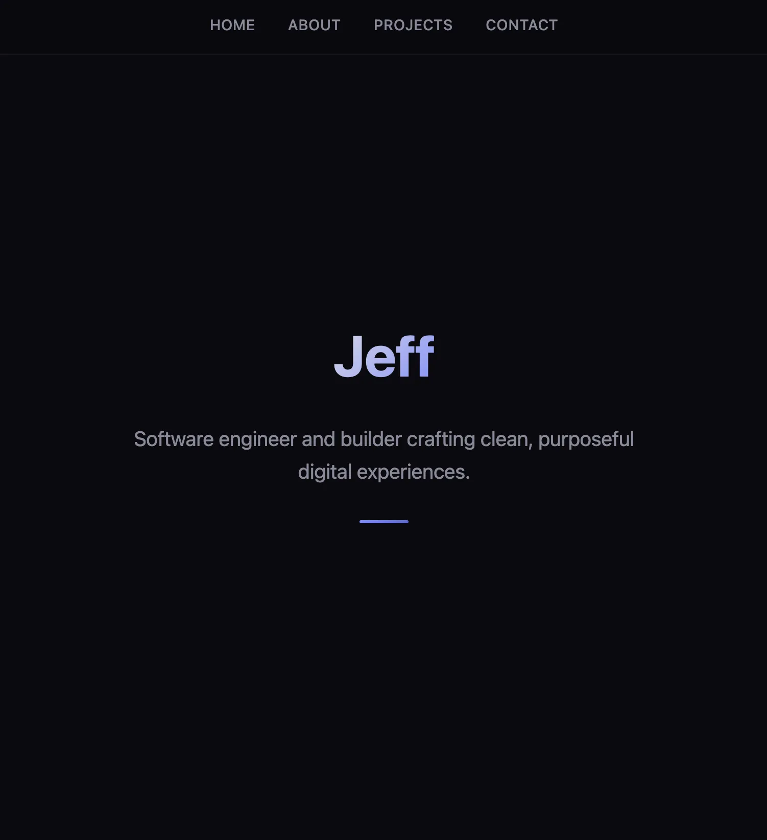 Delivered landing page — Hero